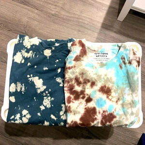Two men’s tie dyed shirts. Size M. 1. True Craft.  2. Vintage Originals